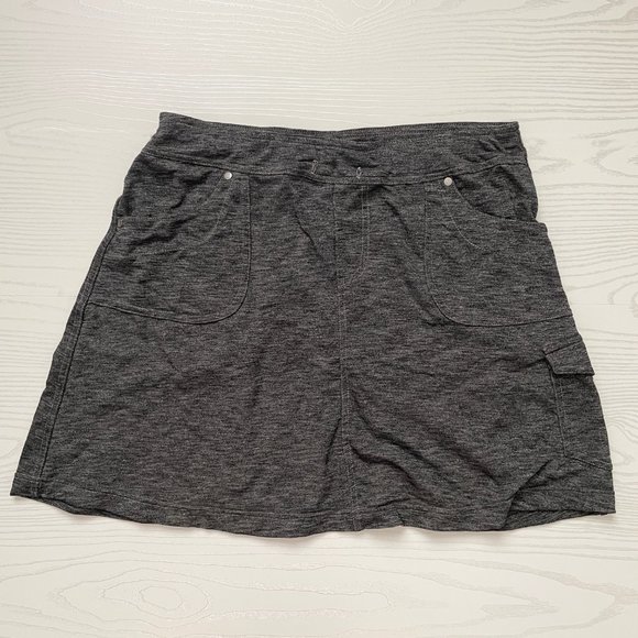 KUHL Heathered Grey Mova Unlined Stretch Active Soft Hiking Cargo Skirt - Size M - Picture 2 of 6